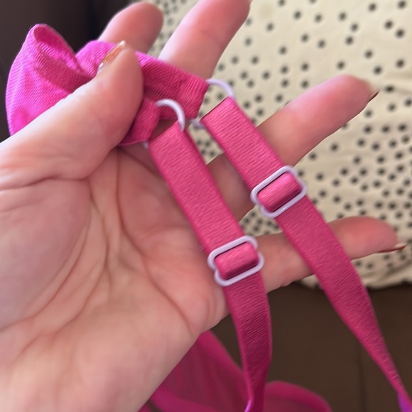 Victoria’s SECRET Barbie pink lace cup Demi lightly lined racer back  bra - Picture 4 of 6